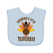 Inktastic Thanksgiving Grandma Little Turkey Boys or Girls Baby Bib