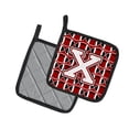 thumbnail image 2 of Carolines Treasures CJ1082-XPTHD Letter X Football Cardinal and White Pair of Pot Holders, 7.5HX7.5W, multicolor, 2 of 2