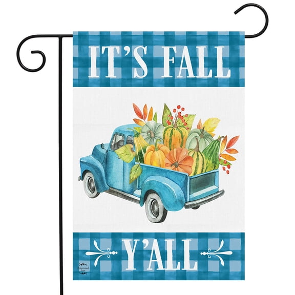 Briarwood Lane It's Fall Y'all Truck Burlap Garden Flag