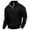 Black, variant on Men's Colorblock Pullover Sweatshirts Long Sleeve Stand Collar Quarter Button Knitted Jackets Quilted Coat Black XXL