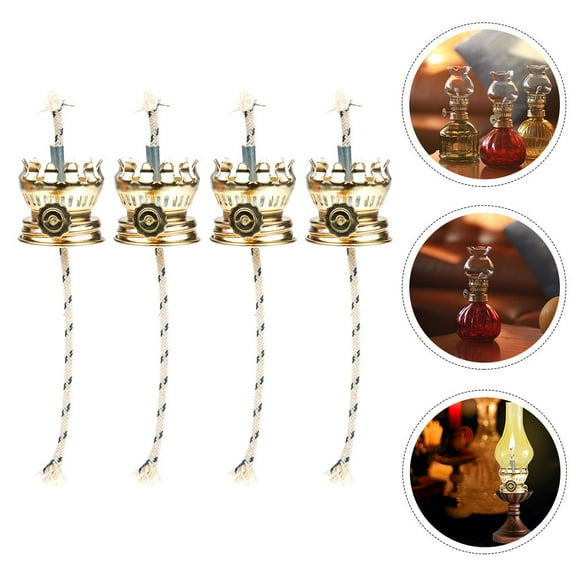 HOMEMAXS Oil Lamp Wick Replacement with Iron and Rope Material for Oil Light Use Assorted Color