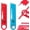 Red+Blue, variant on Spwejsr 4-in-1 Sewing Threader Tool with Seam Ripper, Needle Threader and Magnifying Glass, Magnetic Sewing Accessory for Easy Threading and Stitch Removal, Compact Handheld Helper (Blue)