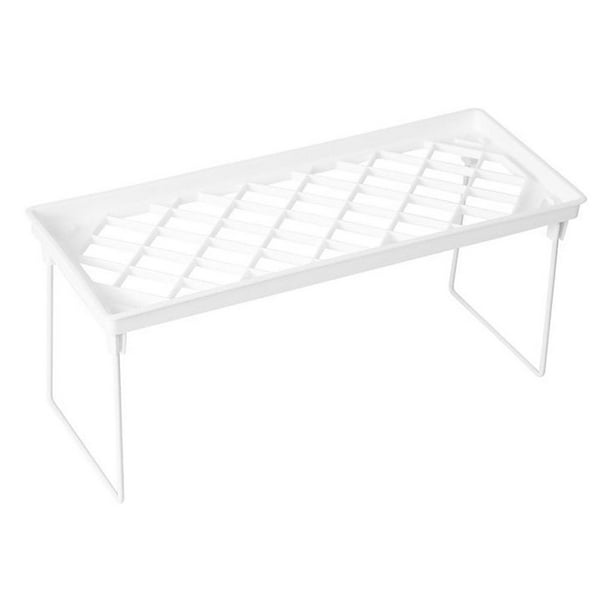 Naiovety Estante de almacenamiento de múltiples capas, estante de plástico plegable de amplia aplicación, estantes portátiles, soportes Organizadores de utensilios de cocina Pequeño (14*35 cm)