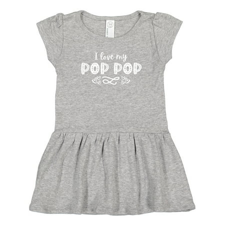 

Inktastic I Love My Pop Pop with Hearts Gift Toddler Girl Dress