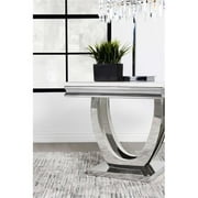 Coaster Kerwin Metal U-base Square End Table in White and Chrome