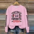 thumbnail image 2 of WEAIXIMIUNG Chandails en Molleton pour Femmes Zip Up Femmes Décontracté Manches Longues Col Rond Chandails en Molleton Football Graphique Imprimé Pull Léger Chandails en Molleton Blouse Top, 2 of 4