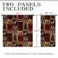 thumbnail image 5 of Rustic Cabin Blackout Curtains for Bedroom,Vintage Farmhouse Theme Curtains Moose Bear Elk Tree Plaid Room Darkening Window Curtains Rod Pocket Decor Window Drapes, 55x63 Inch, 5 of 5