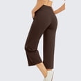 thumbnail image 3 of Pants for Women Wide Leg Yoga High Waist Capris Pants Loose Fitting Soft Sweatpants with Pockets, 3 of 10