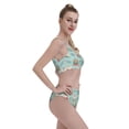 thumbnail image 6 of High Waisted Bikini Sets For Women, Mailer Stamp Pattern Swimsuits Tummy Control, Two Pieces Bathing Suit, 6 of 8