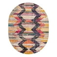 thumbnail image 3 of Unique Loom Vivid Collection Area Rug - Surat (7' 10" x 10' Oval Multi/Black), 3 of 9