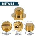 thumbnail image 4 of Unique Bargains M14*1.5 Oil Drain Plug Oil Pan Drain Bolt Screw Thread Repair Gold Tone 1 Pcs, 4 of 7