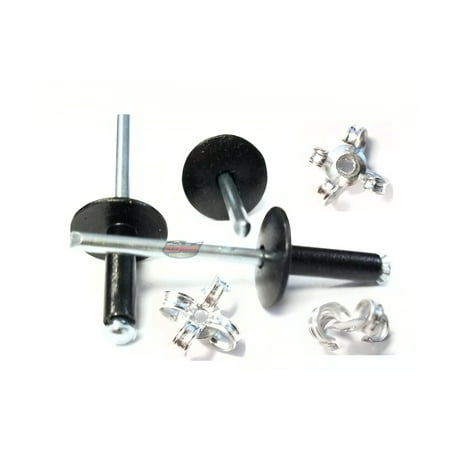 

Black 3/16 Pop Rivets Aluminum Large Head Exploding Banana Peel Back Fasteners .125 - .560 Grip Range