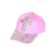 thumbnail image 1 of Studded Cross and Bill Baseball Cap - Pink, 1 of 1
