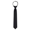 thumbnail image 2 of Jacob Alexander Boy's 14" Pretied Ready Made Solid Color Zipper Tie - Black, 2 of 7