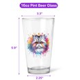 thumbnail image 5 of Watercolor Drip Persian Pop Art Colorful Portrait Artwork 16oz Pint Beer Glass Mug Cat Lover Kitten Owner Gifts Beer Glasses Cup - 01009, 5 of 5