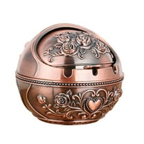 Decorative Windproof Ashtray with Lid Vintage Peacock Cigarettes Metal Ashtray Of The Day Home Decor