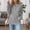 Gray, variant on Vivianyn HD Women's Ribbed Henley Top with Pocket, Button Front Long Sleeve Casual Blouse,Purple,Size S-XXL