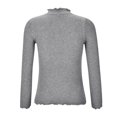 thumbnail image 4 of DHFJKG Womens Base Layer Sweater Half Turtleneck Lettuce Trim Long Sleeve Slim Fit Solid Color Pullover For Autumn Winter Versatile Jumper Tops, 4 of 9