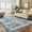 Blue, variant on GlowSol 9' x 12' Vintage Area Rug for Living Room Bedroom Floral Washable Rugs Geometric Rug Non-Slip Low Pile Rug, Khaki