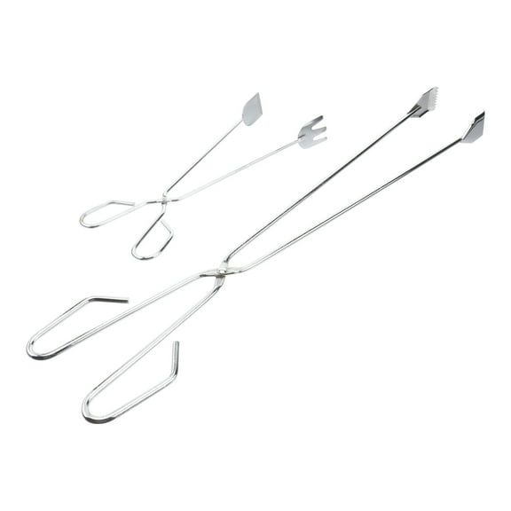 LOLIPPYY 2-Pack Stainless Steel Trash Tongs Scissor-Style Gripper Reacher Tool for Home Cleaning