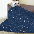 thumbnail image 6 of Zufioo star night sky Fleece Blanket Queen Size,Plush Bed Blanket,Ultra Soft Throw Blanket,Plush Fuzzy Cozy Blanket Perfect for Bed,Couch-60"x50", 6 of 7