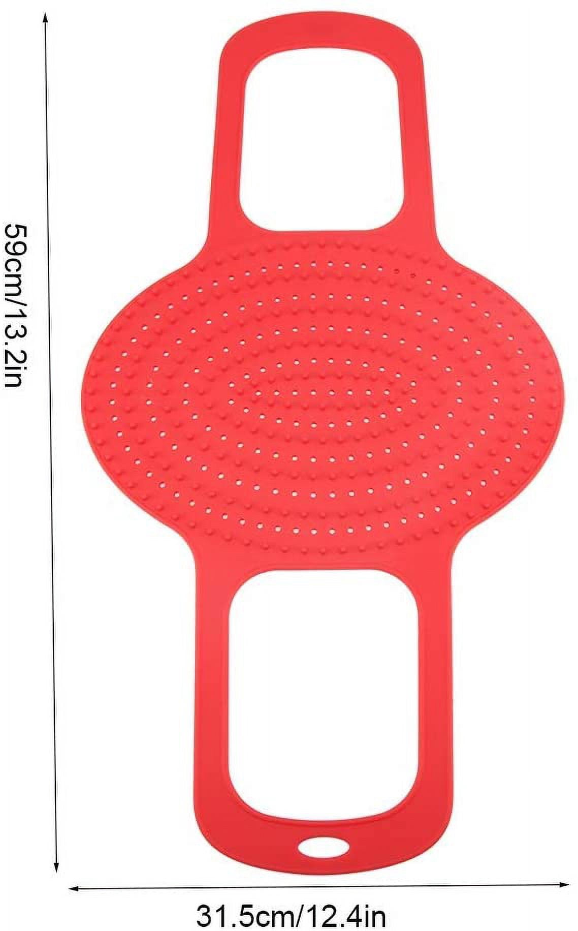 ABCISI Turkey Lifter, Food Grade Silicone Turkey Mat, Reusable Non-Stick, Heat-Resistant and Anti-Scald Chicken Turkey Meat Lifter Mat, Baking Pan Kitchen Tool, 59 x31.5 cm (Red)