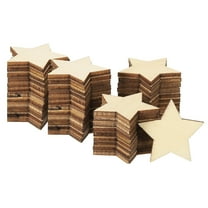 30mm Wooden Stars, 100 Pack Unfinished Wood Stars Blank Wooden Cutouts