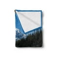 thumbnail image 2 of Mt Rainier Soft Flannel Fleece Throw Blanket, Outdoor Scenery of Snowy American Mountain and Woods with Lake Reflection, Cozy Plush for Indoor and Outdoor Use, 50" x 60", Multicolor, by Ambesonne, 2 of 5