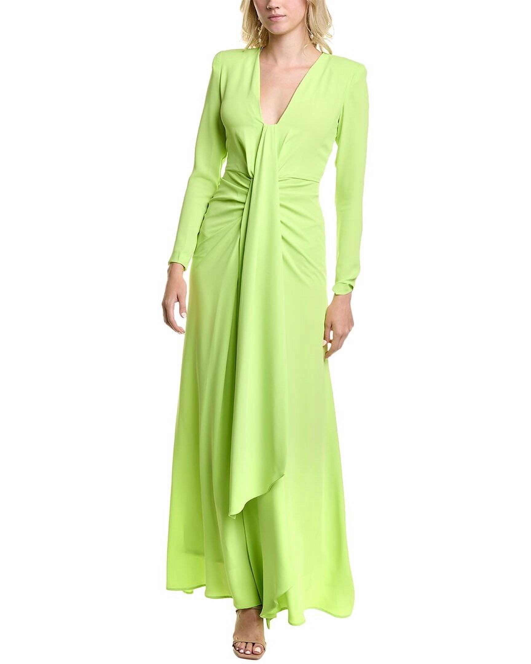 green emerald velvet dress CLEA Women's Carla Embroidered Longline Dress