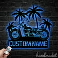 thumbnail image 2 of Handmadetneonsign Custom Motorbike At The Beach Metal Wall Art LED Light, Motorbike Home Decor, 2 of 5