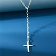 thumbnail image 5 of K-KED 925 Silver Cross Pendant Necklace Delicate Jewelry for Women Engagement Wedding Necklace-Gold, 5 of 9