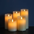 thumbnail image 3 of Juego de velas sin llama de 3 pilas reales sin plástico de parafina brillante 7,5 * 12,5 cm, 3 of 4