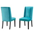 thumbnail image 1 of Side Dining Chair, Nailhead, Set of 2, Blue, Velvet, Modern Contemporary, Kitchen Room Cafe Bistro Restaurant Hospitality, 1 of 9