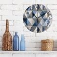 thumbnail image 6 of Modern Simple Triangles Round Wall Clock Silent Analog Battery Operated Gold Pointer Home Decor 9.84" Diameter, 6 of 11