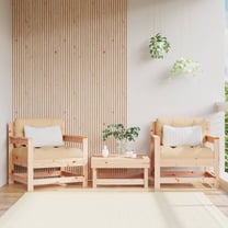 Patio Chairs 2 pcs Solid Wood Pine - Outdoor Garden Furniture Set, Slatted Design, Rustic Style, Modular, for Patio, Terrace, Backyard