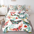 thumbnail image 1 of YST Butterfly Bedding Set Full 7 Pcs Colorful Moth Comforter Set With Sheet Set Garden Botanical Flower Bed In A Bag For Kids Girls Women Reversible Aesthetics Room Decor, 1 of 5