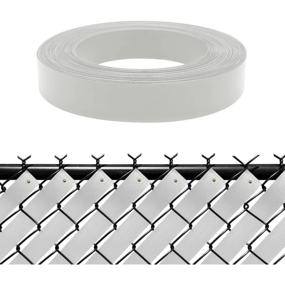 White View Blocking Privacy Tape Weave for Chain Link Fence 75m/250 ft Roll UV R