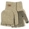 thumbnail image 2 of Kinco 5210-M Alyeska Grey Lined Ragg Wool Half Finger Gloves With Pocket and Pvc Dots on Palm (Size: M), 2 of 3