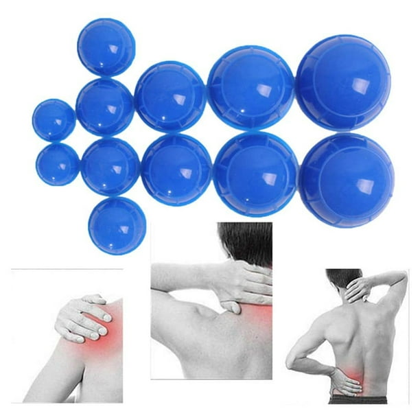 12 Pcs Silicone Cupping Set Acupuncture Cupping Therapy Set Body Massage  Cup Set Vacuum Massage Cupping For Pain Relief Muscle Relaxation 
