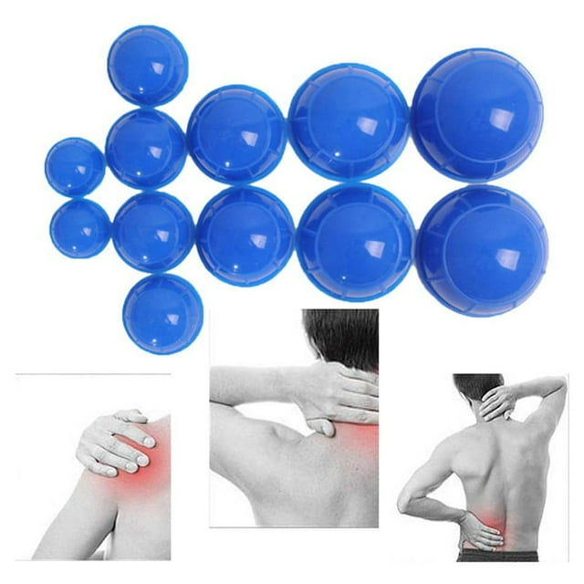12 Pcs Silicone Cupping Set Acupuncture Cupping Therapy Set Body Massage Cup Set Vacuum Massage Cupping For Pain Relief Muscle Relaxation