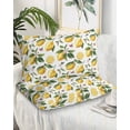 thumbnail image 2 of Yellow Lemon Pillow Covers Standard Size 2 Pack, Tropical Green Leaf Pink Floral Fruit Soft Bed Throw Pillowcases Breathable Cooling Long Lumbar Body Pillow Sham Cover for Bed Sofa 20''x26'', 2 of 7