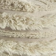 thumbnail image 5 of LR Home Alice Round Ivory Striped Shag Indoor Small Pouf Ottoman, 14" H x 18" W, 5 of 5