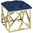 thumbnail image 3 of Modway Intersperse Fabric Ottoman in Gold and Navy, 3 of 5
