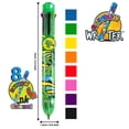 thumbnail image 2 of Rainbow Writer - Crocodile Pen by Deluxebase. Multicolored, Medium Point, 8-in-1 Retractable Novelty Ballpoint Pen with Cute Animal Design., 2 of 4