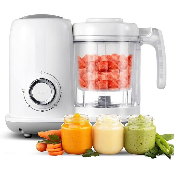 Baby Food Maker Baby Food Processor Puree Blender Multi-Function Steamer Grinder Blender, Baby Food Warmer Mills Machine, Constant Temperature 24h, Auto Cooking & Grinding