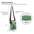 thumbnail image 4 of HELLHERO Love Sloth Design Lightweight Women Messenger Bag 4.33x1.97x7.09 Underarm Shoulder Bag for Adults Double Deck Unisex Polyester, 4 of 5