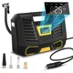 thumbnail image 1 of Compresor de aire portátil de 12 V, 150 PSI, mini inflador de neumáticos para coche, digital, eléctrico, con luz LED, para coches, bicicletas, motocicletas y balones., 1 of 5