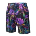 thumbnail image 4 of Susaid Starry Night Iris Field Print Men's Swim Trunks Hawaiian Bathing Mesh Lining Suit Swimsuits Beach Shorts with Pockets-X-Large, 4 of 6
