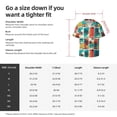 thumbnail image 6 of Uemuo Colorful Hawaii Palms Pattern Cotton Linen Short Sleeve Shirts,Casual Lightweight Button Down Shirts,Vacation Beach Summer Tops-Large, 6 of 7