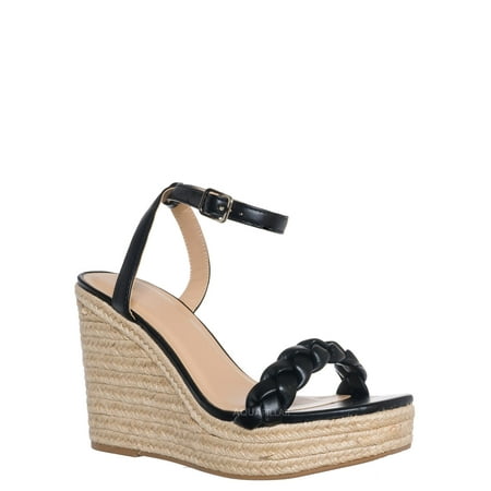 

Espadrille Platform Wedge Braided Sandal Women Strap Sandal